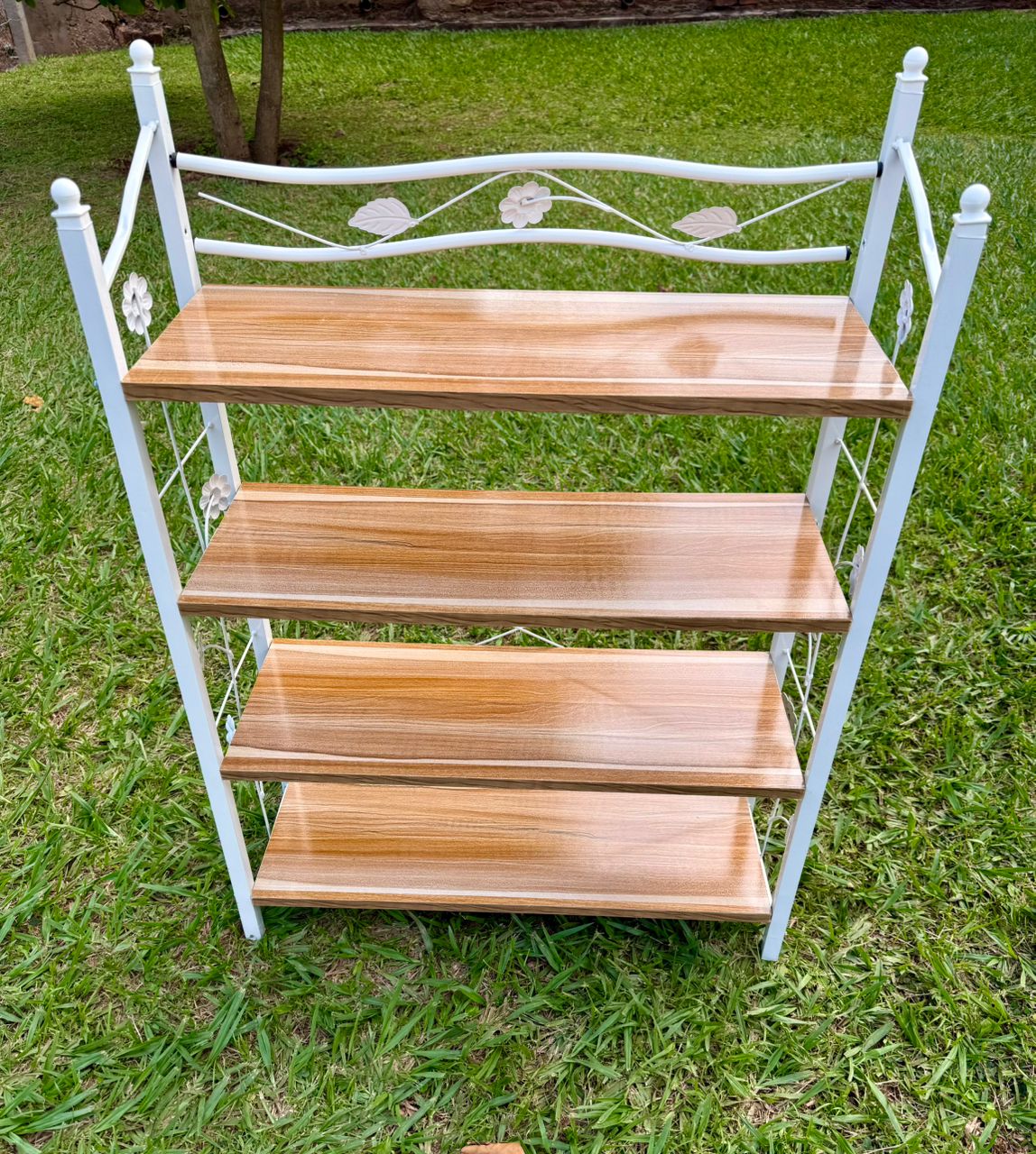 metallic kitchen or shoe rack