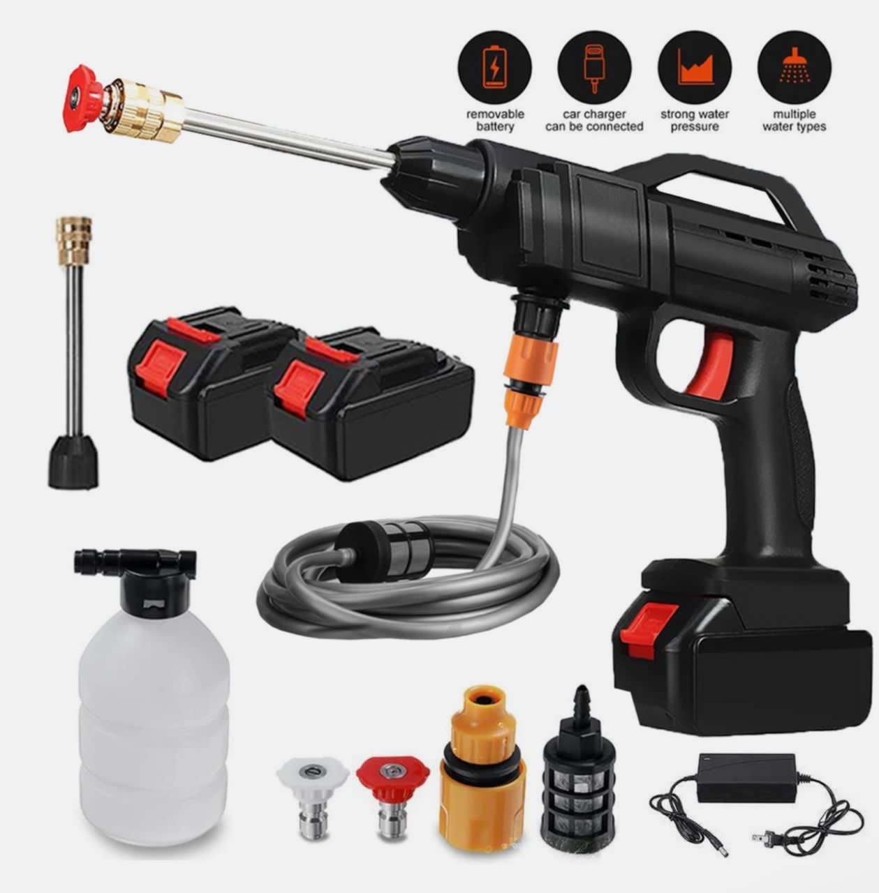 Rechargeable carwasher