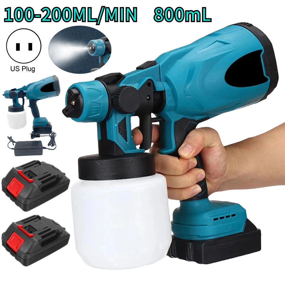 Recheargable paint spray machine