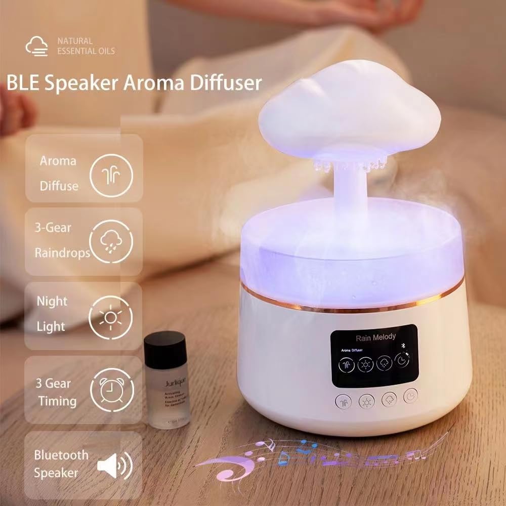 2in1 Rain cloud humidifier with bluetooth speaker